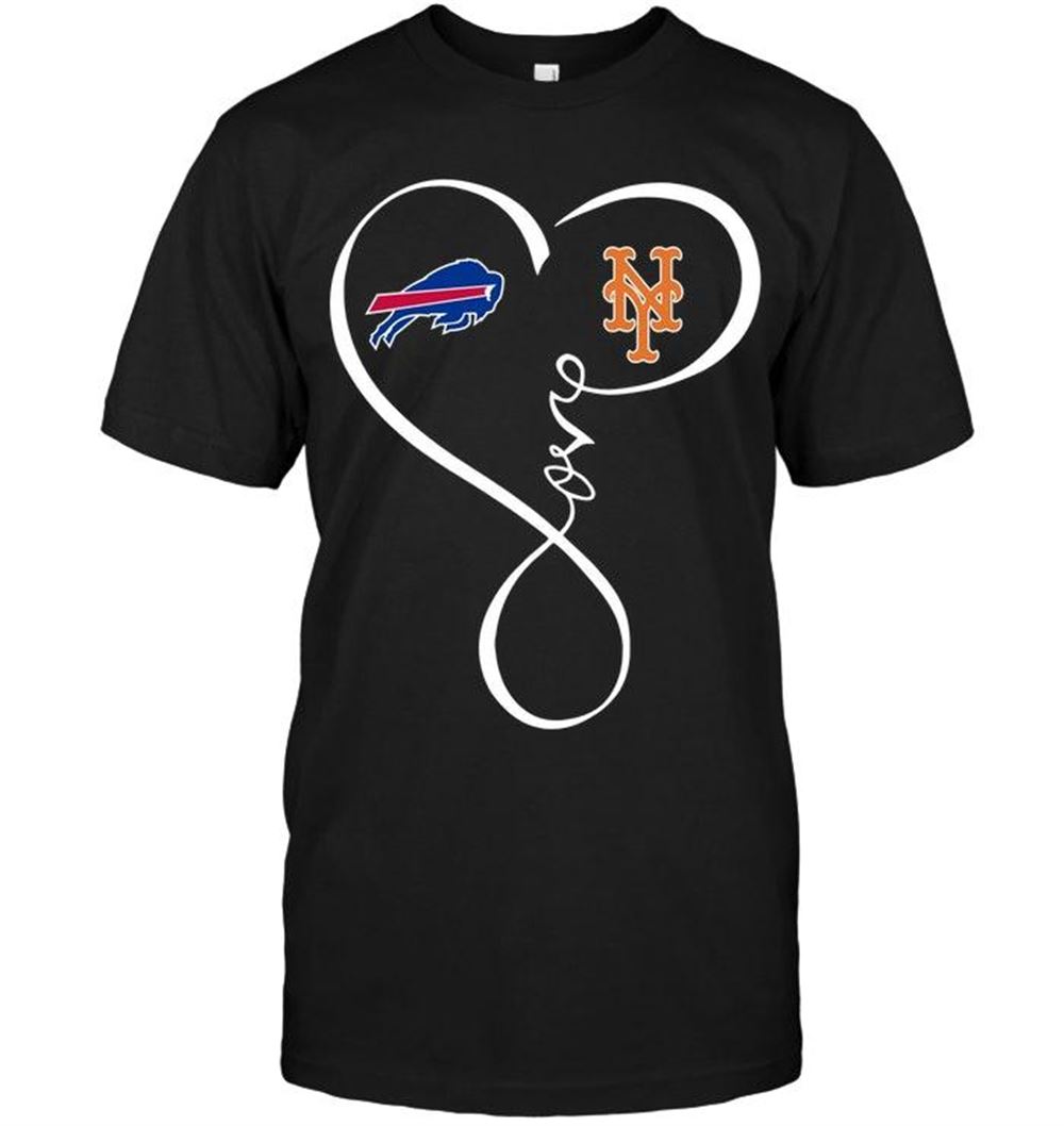 Attractive Mlb New York Mets Buffalo Bills New York Mets Love Heart Shirt 