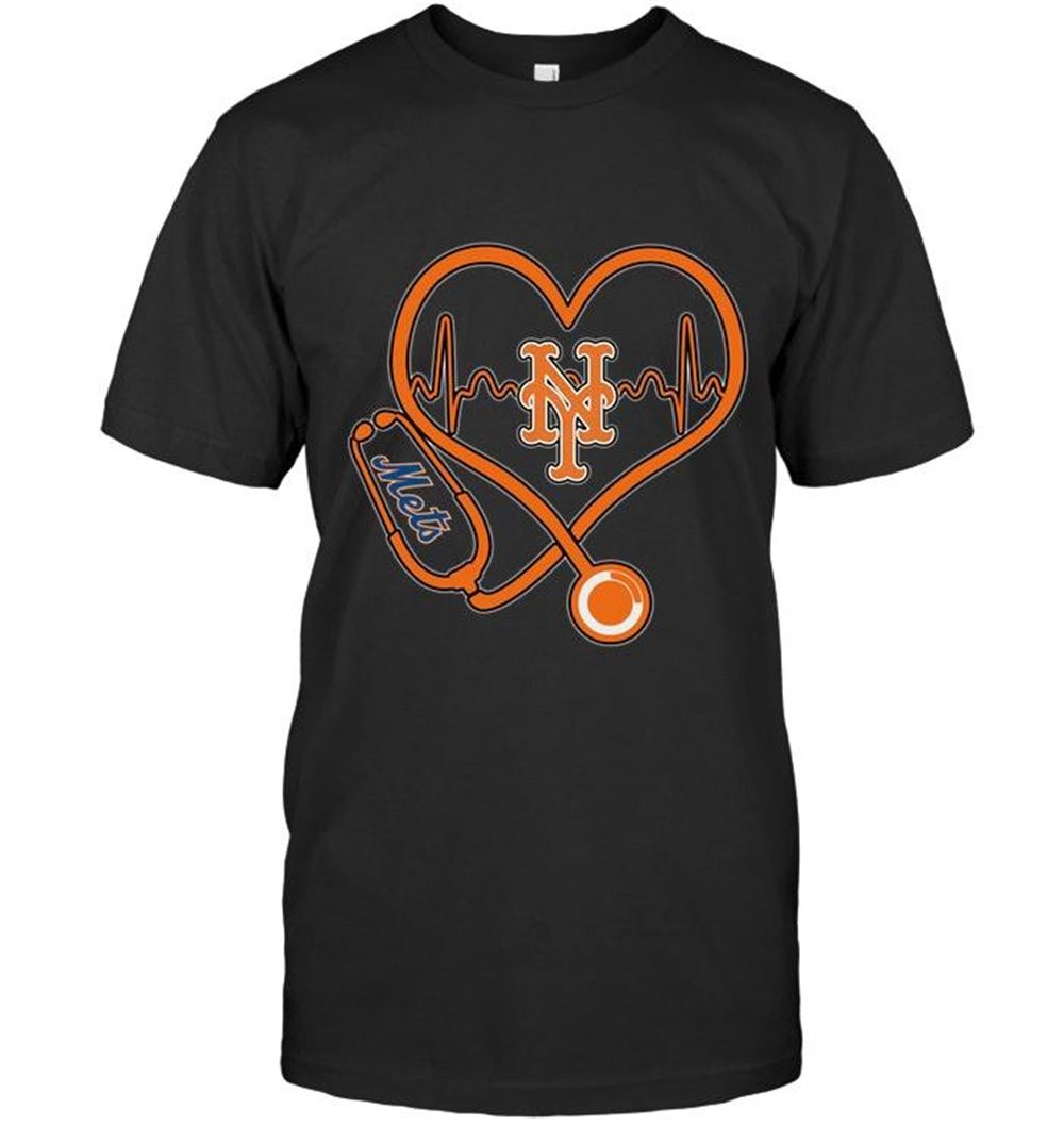 Limited Editon Mlb New York Mets Nurse Scope Love Heartbeat Shirt 