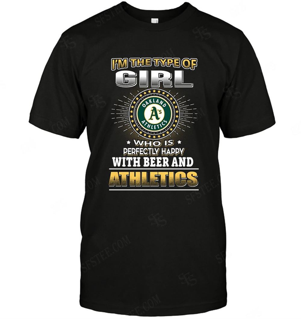 Interesting Mlb Oakland Athletics Girl Loves Beer 
