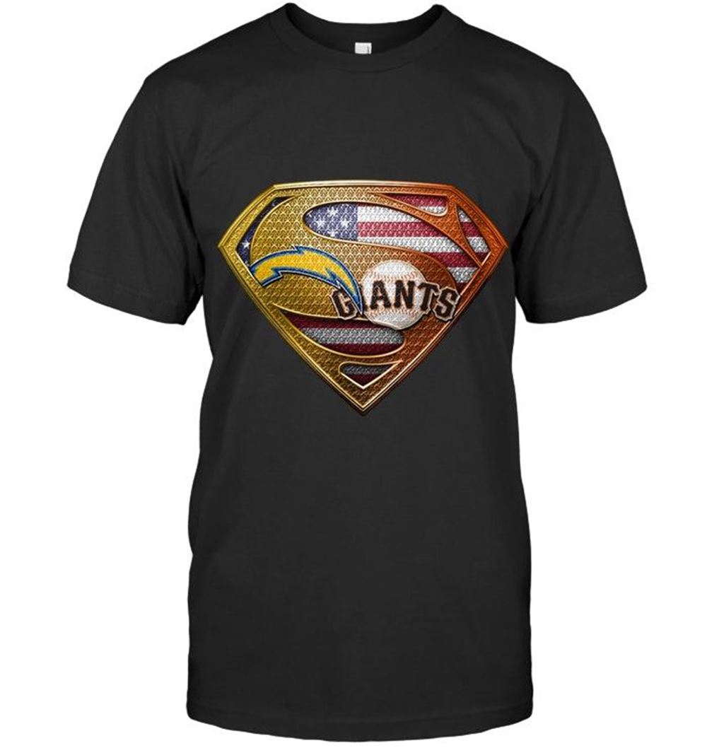 Limited Editon Mlb San Diego Padres Los Angeles Chargers And San Francisco Giants Superman American Flag Layer Shirt 