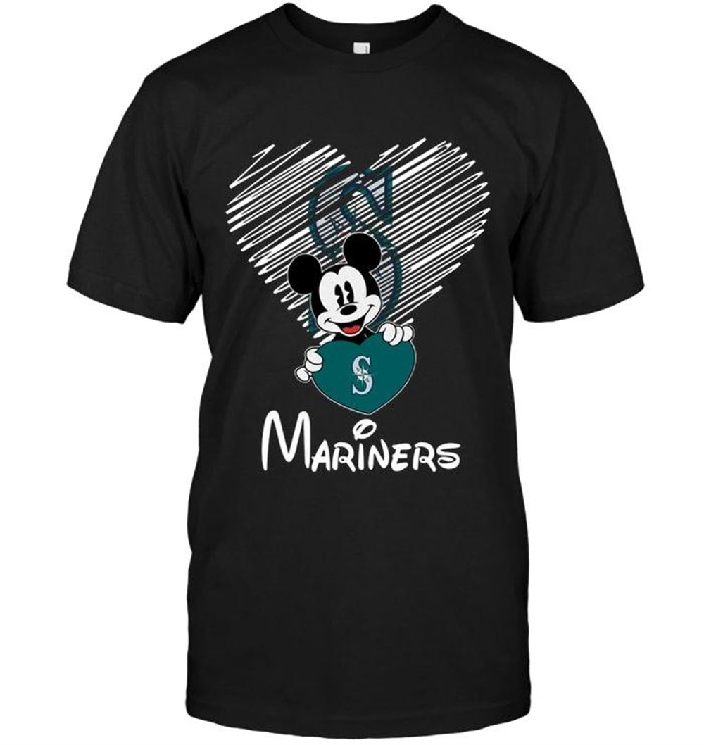Promotions Mlb Seattle Mariners Mickey Loves Seattle Mariners Fan Shirt 