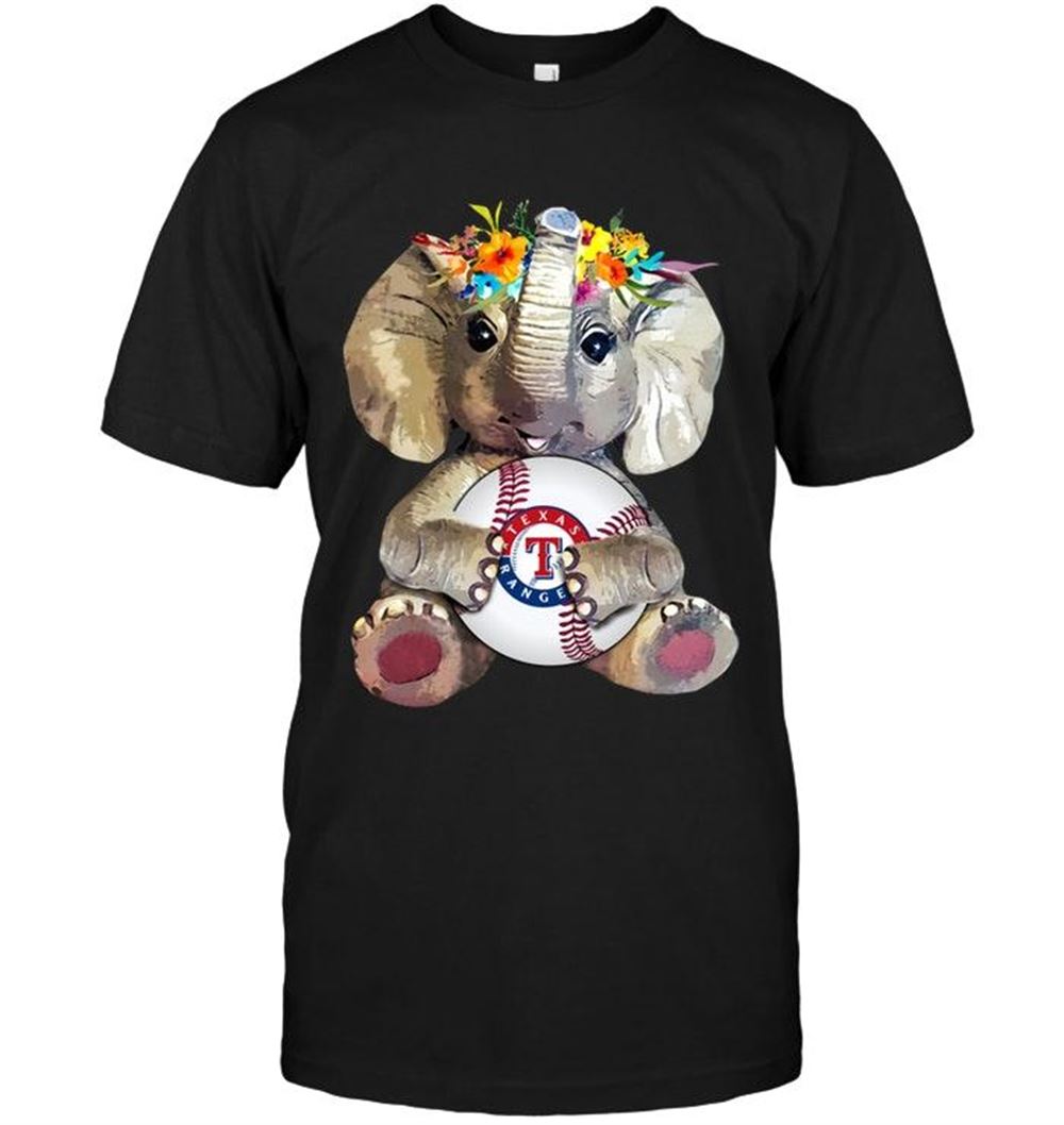 Great Mlb Texas Rangers Elephant Loves Texas Rangers Shirt 