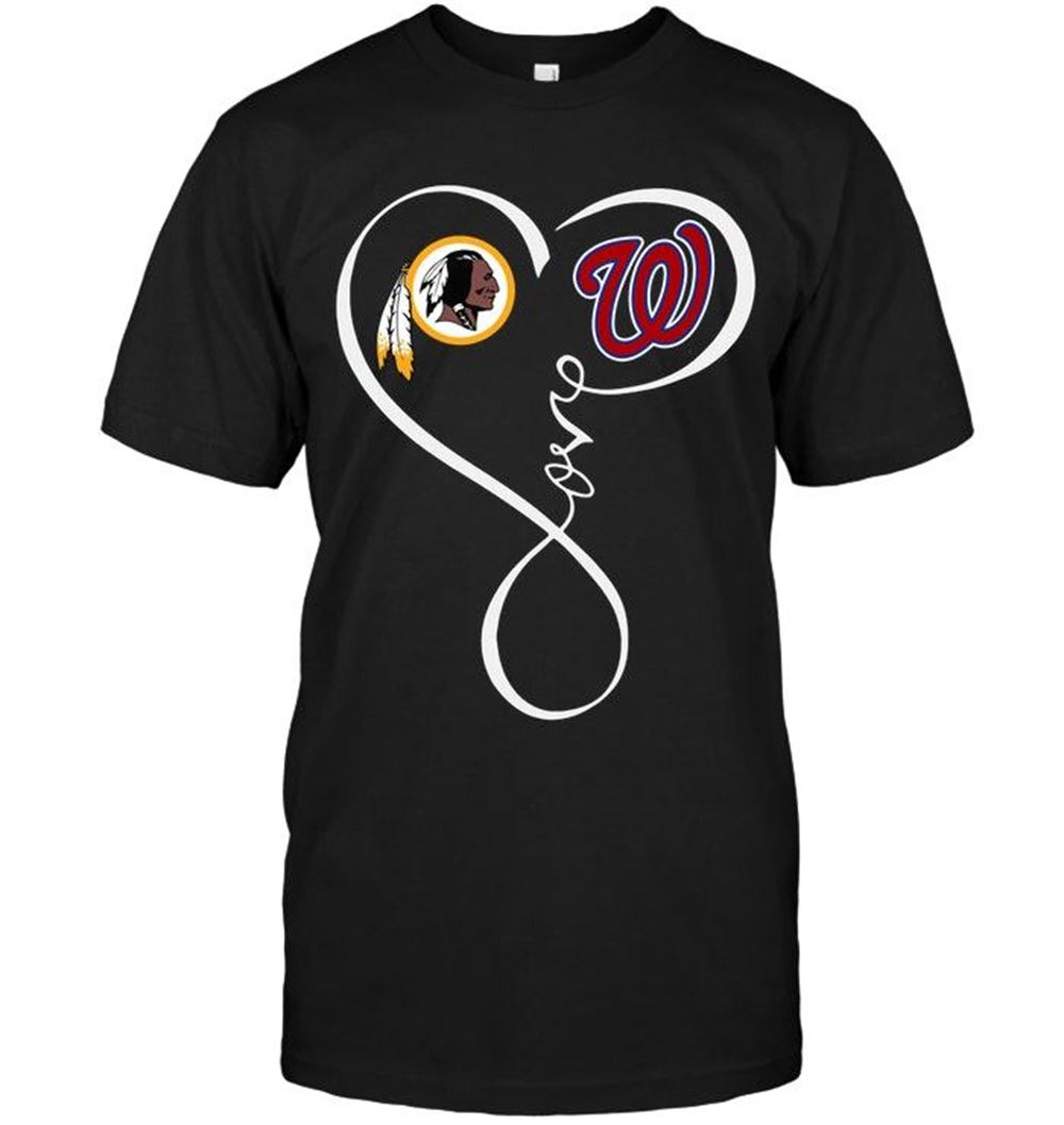 Gifts Mlb Washington Nationals Washington Redskins Washington Nationals Love Heart Shirt 