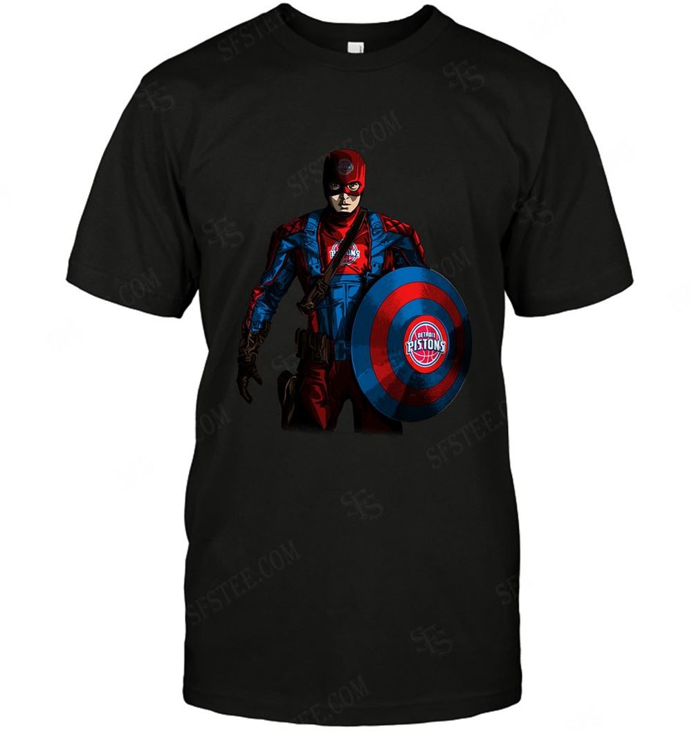 Limited Editon Nba Detroit Pistons Captain Dc Marvel Jersey Superhero Avenger 