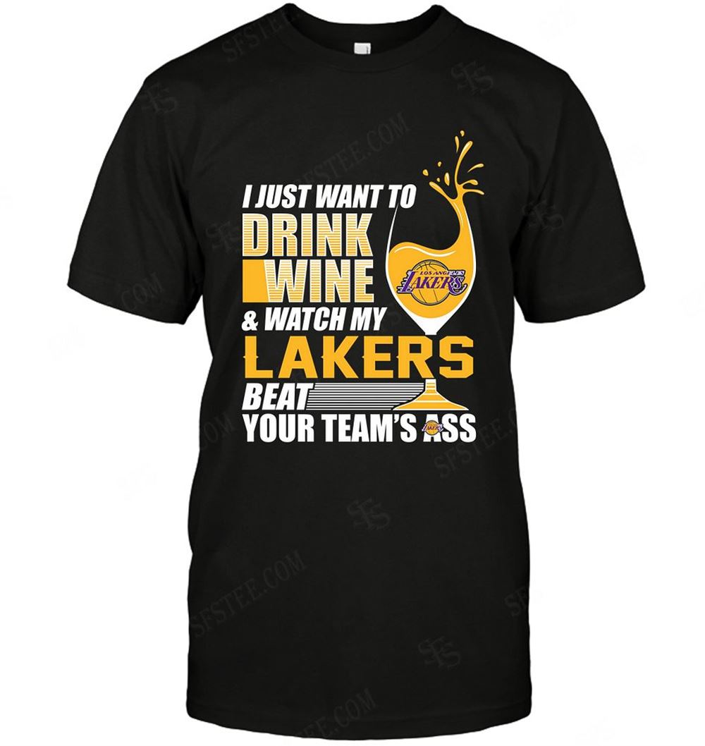 Amazing Nba Los Angeles Lakers I Just Want To Drink Wine 