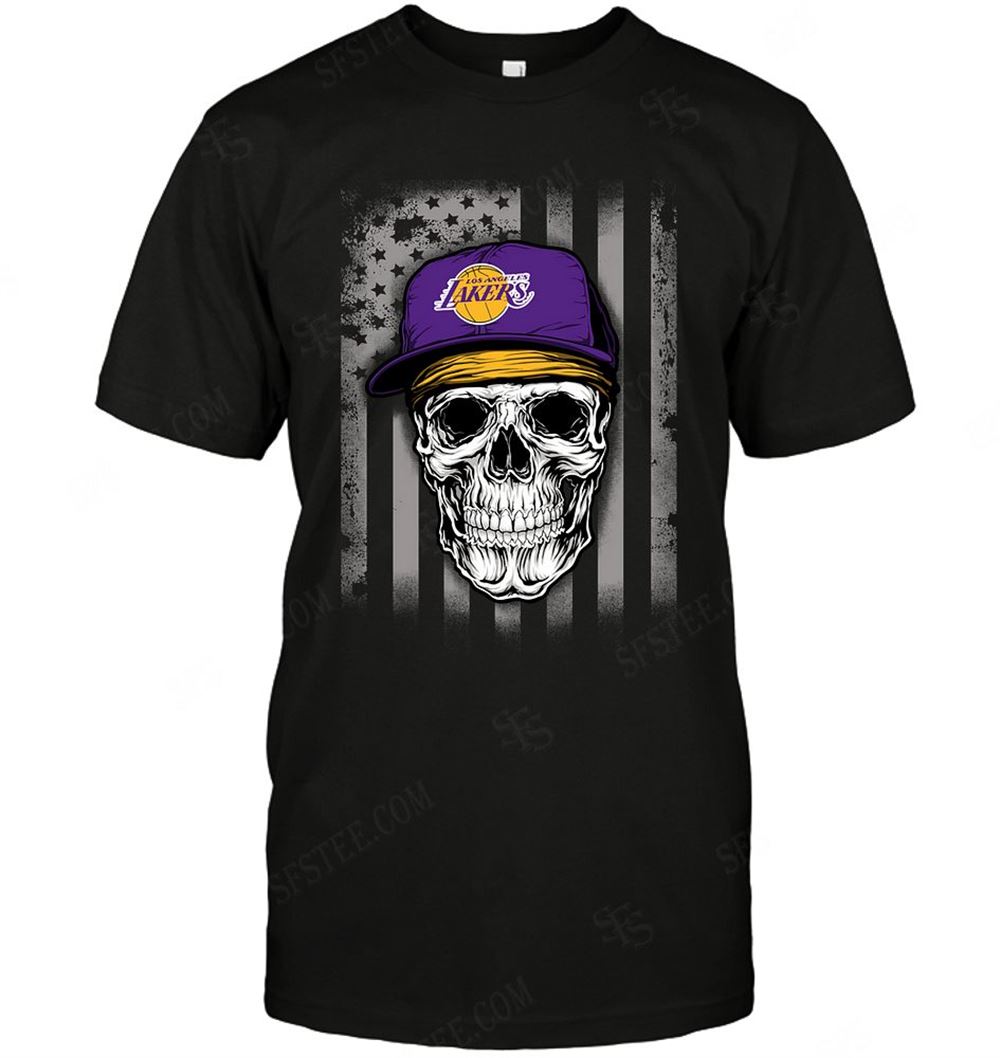 Awesome Nba Los Angeles Lakers Skull Rock With Hat 