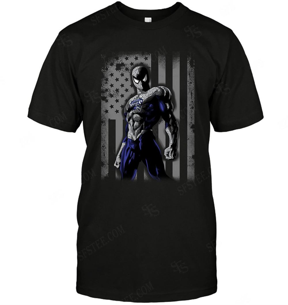 High Quality Nba Sacramento Kings Spiderman Flag Dc Marvel Jersey Superhero Avenger 