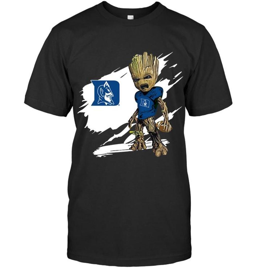 Promotions Duke Blue Devils Angry Baby Groot Ripped Shirt T Shirt Hoodie Sweater Up To 5xl 