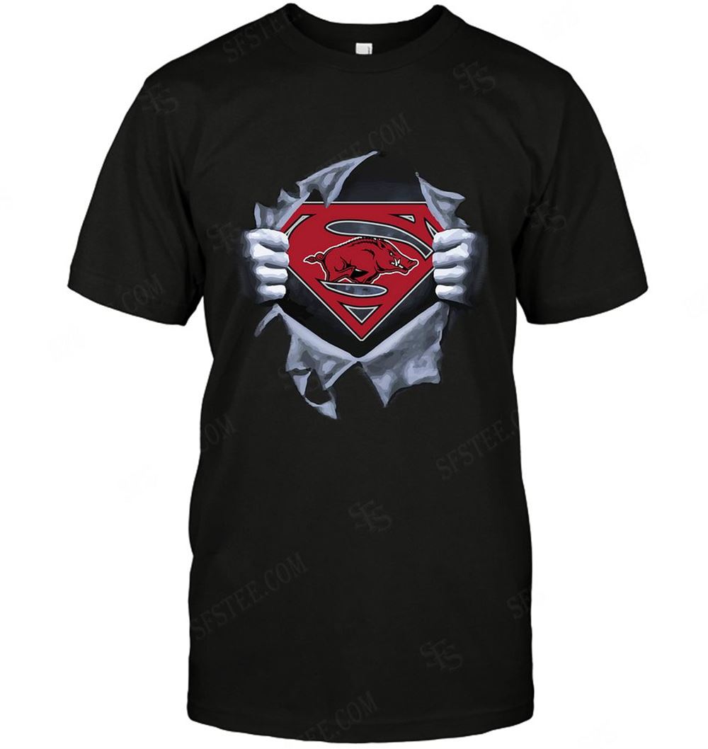 Awesome Ncaa Arkansas Razorbacks Superman Logo Dc Marvel Jersey Superhero Avenger 