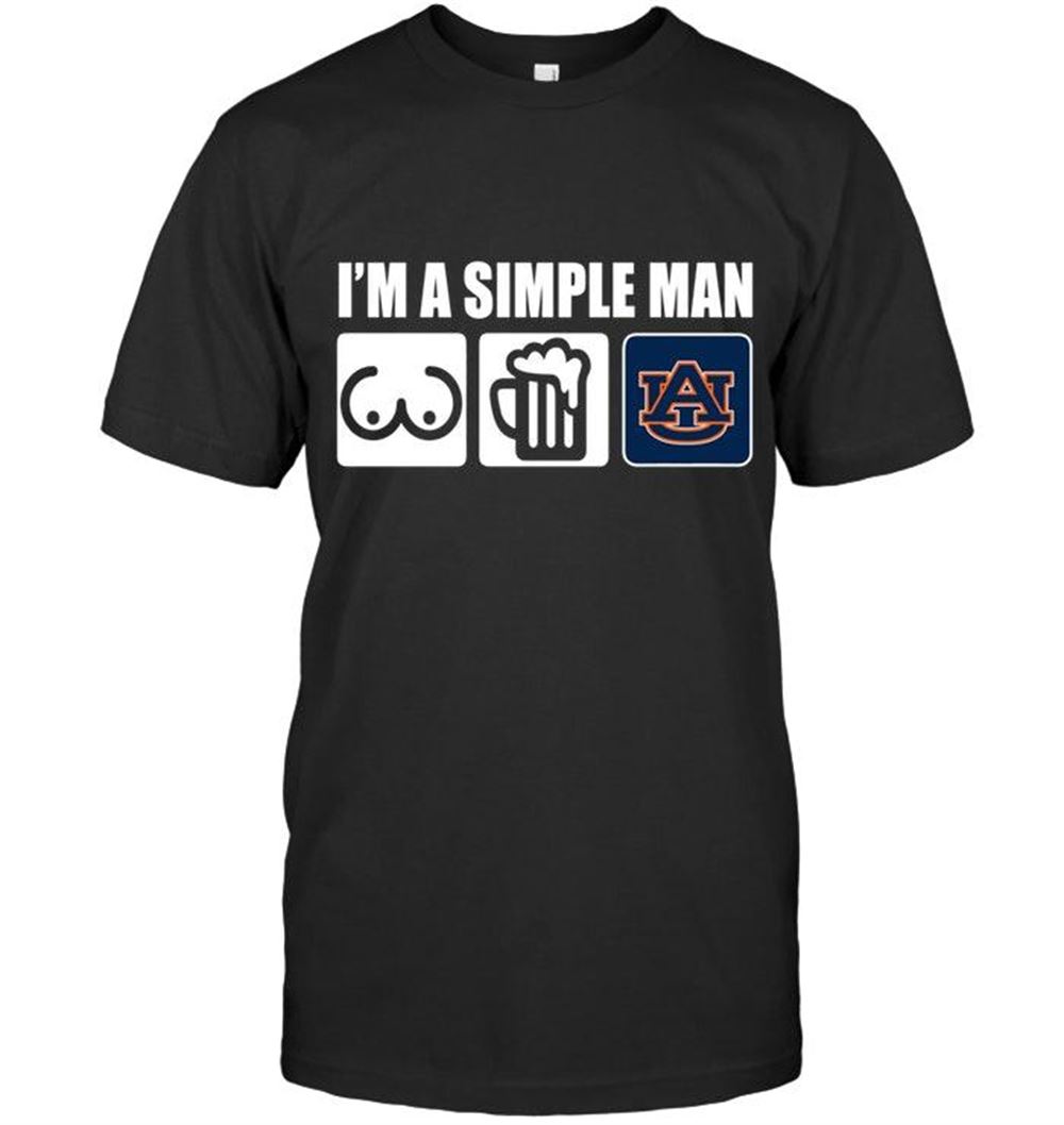 Amazing Ncaa Auburn Tigers Im Simple Man Loves Bobs Beer Auburn Tigers Fan Shirt 