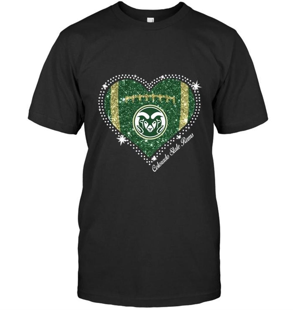 Awesome Ncaa Colorado State Rams Heart Glitter Pattern Fan Simpson Shirt 