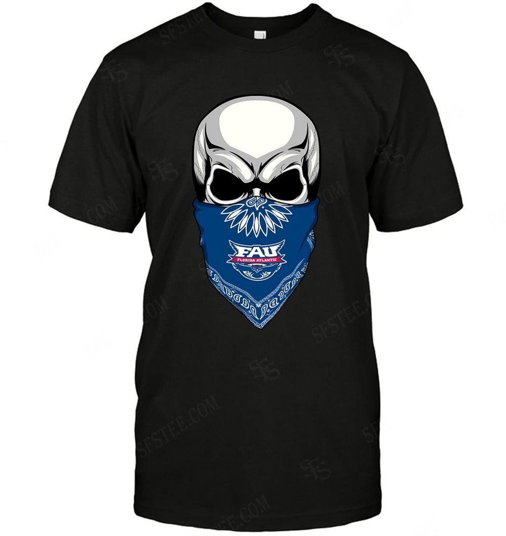 Interesting Ncaa Florida Atlantic Owls Skull Rock With Mask 