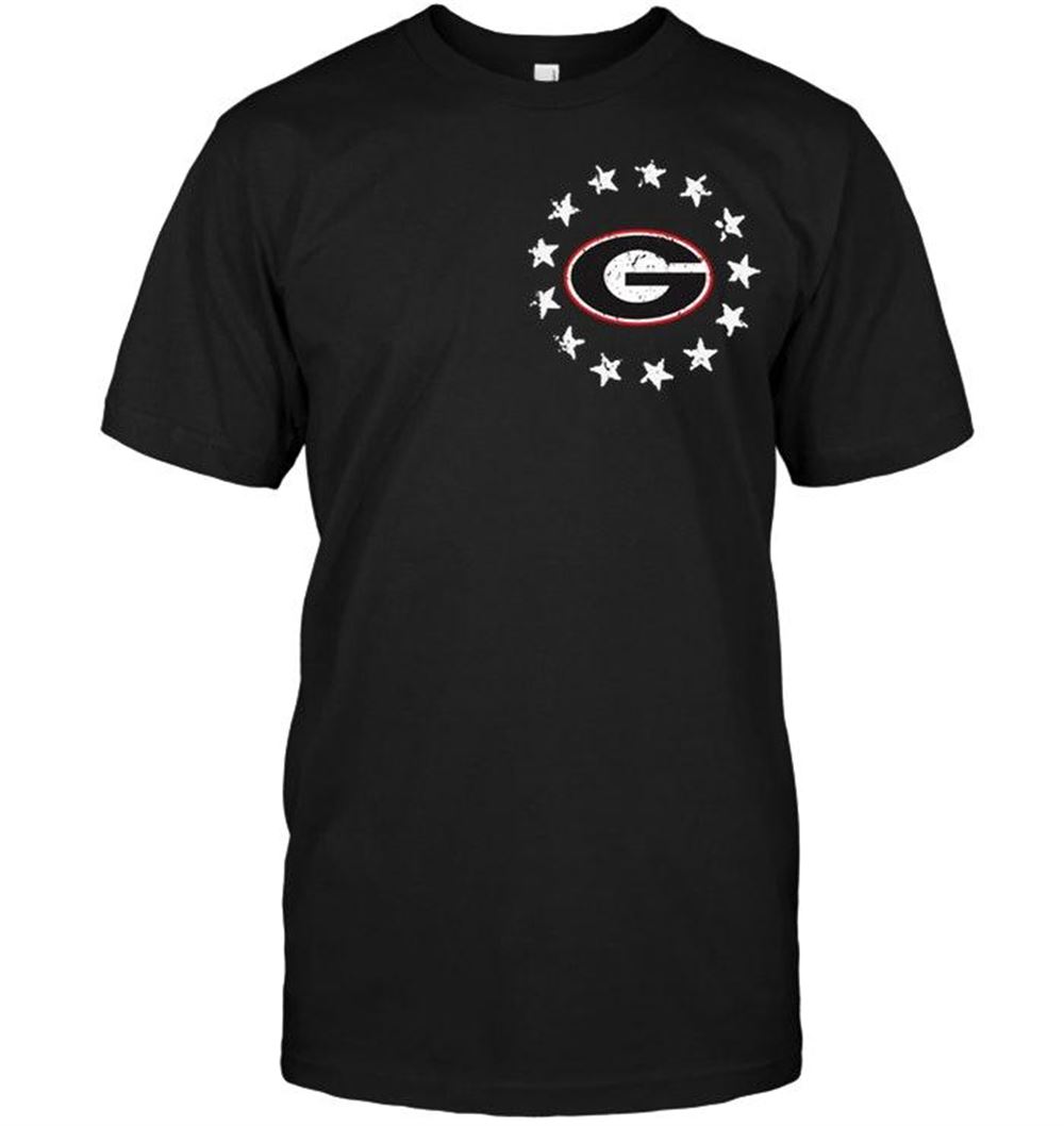 Great Ncaa Georgia Bulldogs American Star Flag Shirt 