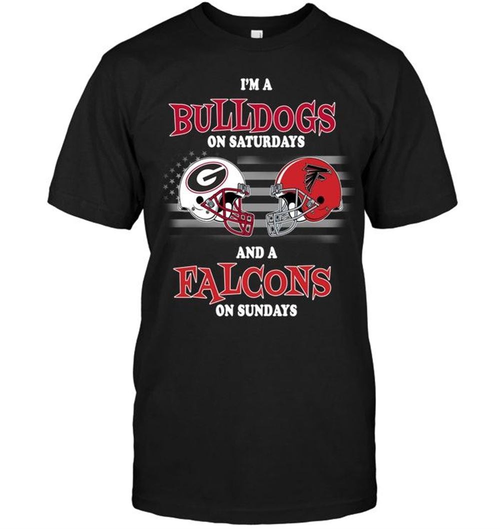 Awesome Ncaa Georgia Bulldogs Im Georgia Bulldogs On Saturdays And Atlanta Falcons On Sundays Shirt 