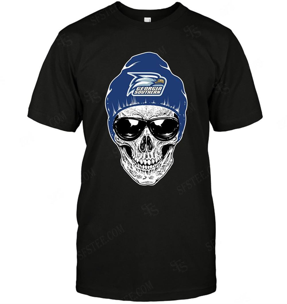Great Ncaa Georgia Southern Eagles Skull Rock With Beanie 