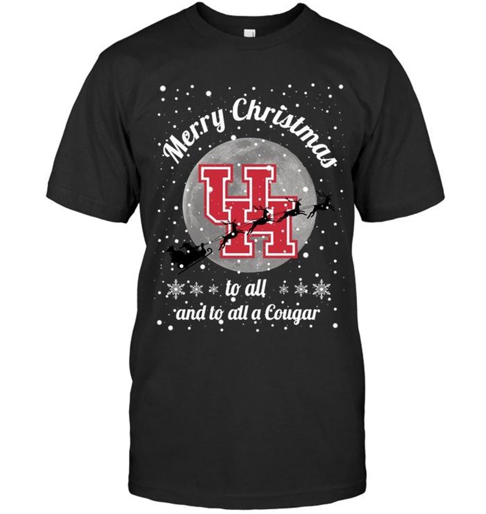 Gifts Ncaa Houston Cougars Merry Christmas To All And To All A Cougars Fan Shirt 