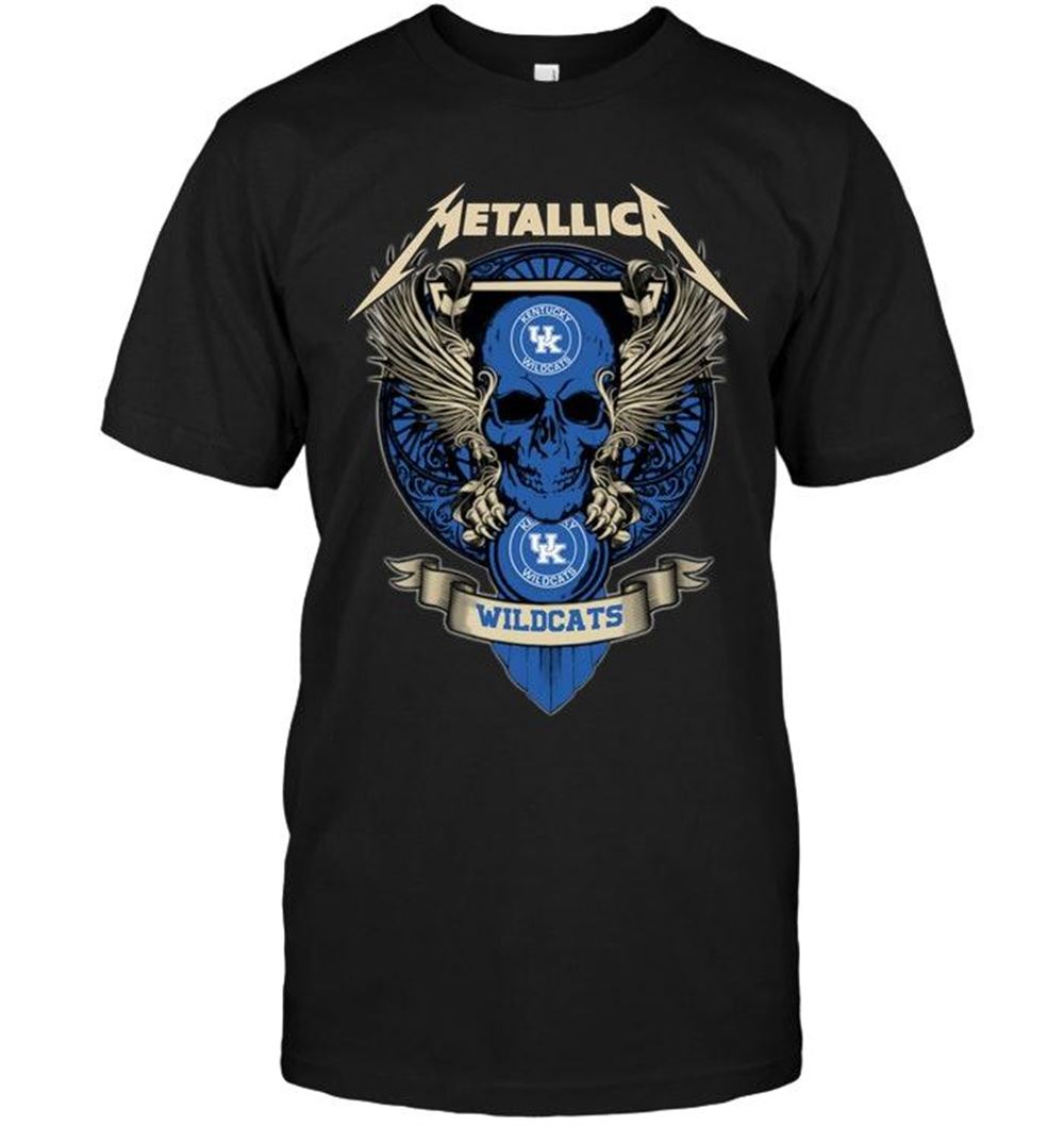 Attractive Ncaa Kentucky Wildcats Metallica Kentucky Wildcats Shirt Black 