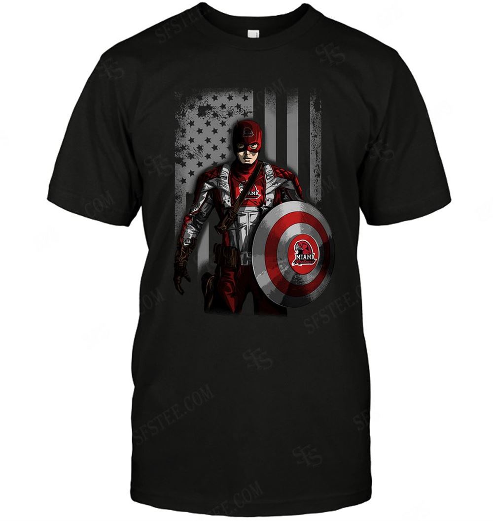 High Quality Ncaa Miami Redhawks Captain Flag Dc Marvel Jersey Superhero Avenger 
