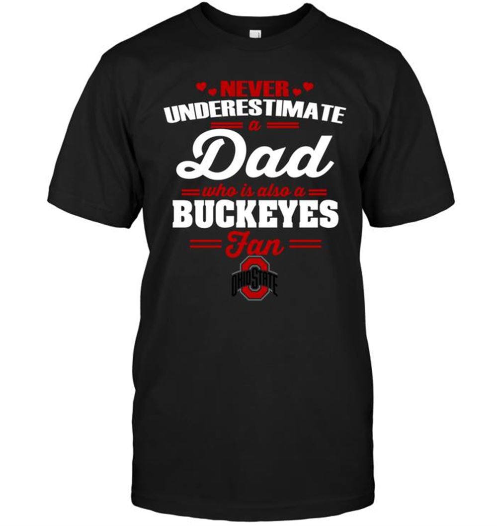 Limited Editon Ncaa Ohio State Buckeyes Never Underestimate A Dad Who Is Also An Ohio State Buckeyes Fan 