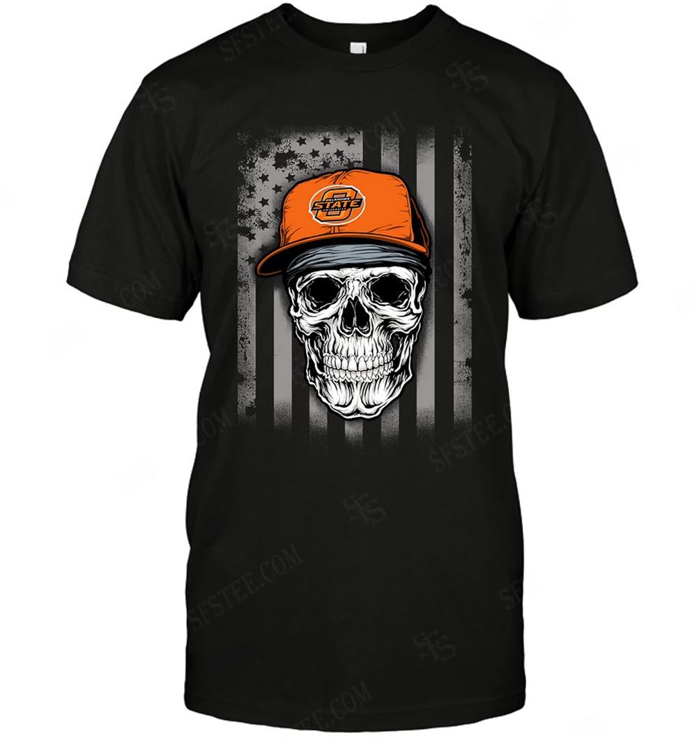 Amazing Ncaa Oklahoma State Cowboys Skull Rock With Hat 
