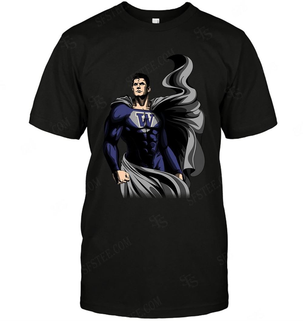Amazing Ncaa Washington Huskies Superman Dc Marvel Jersey Superhero Avenger 