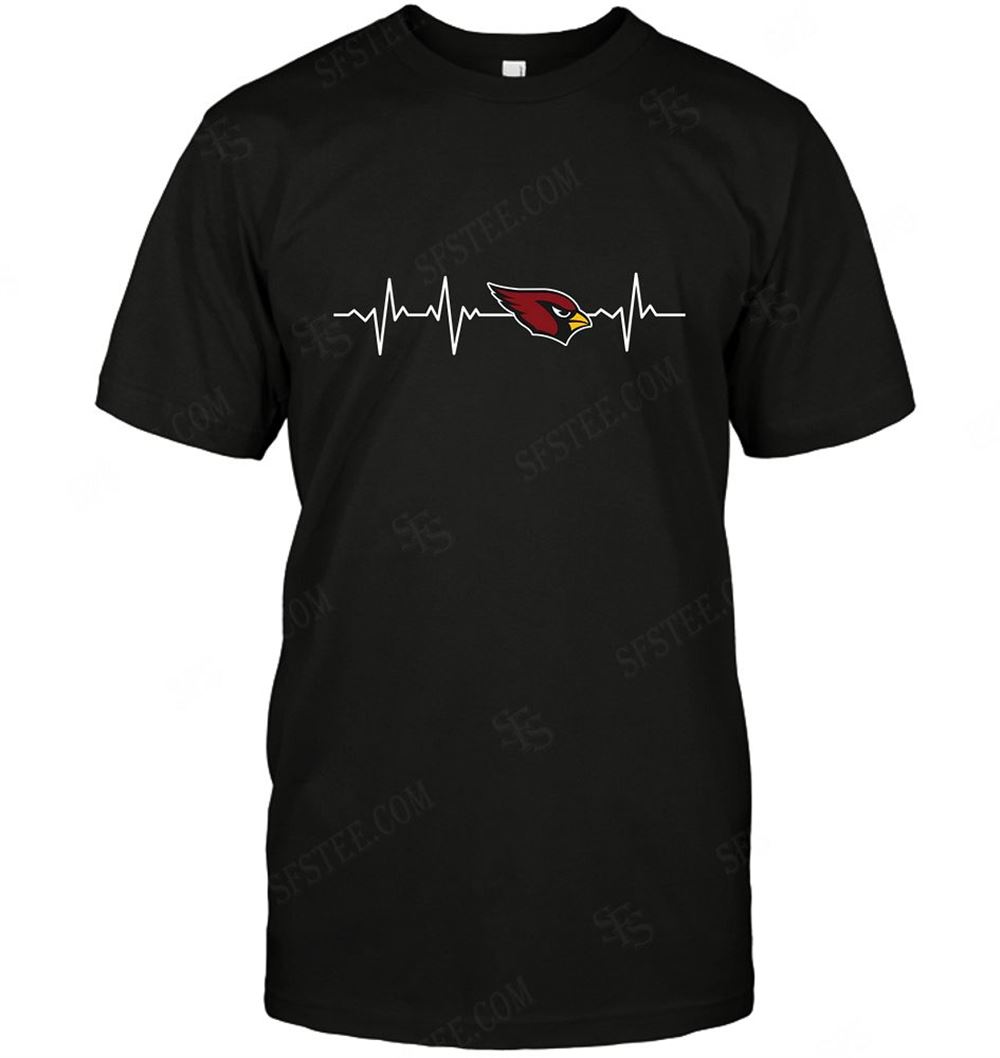 Awesome Nfl Arizona Cardinals Heartbeat With Logo 