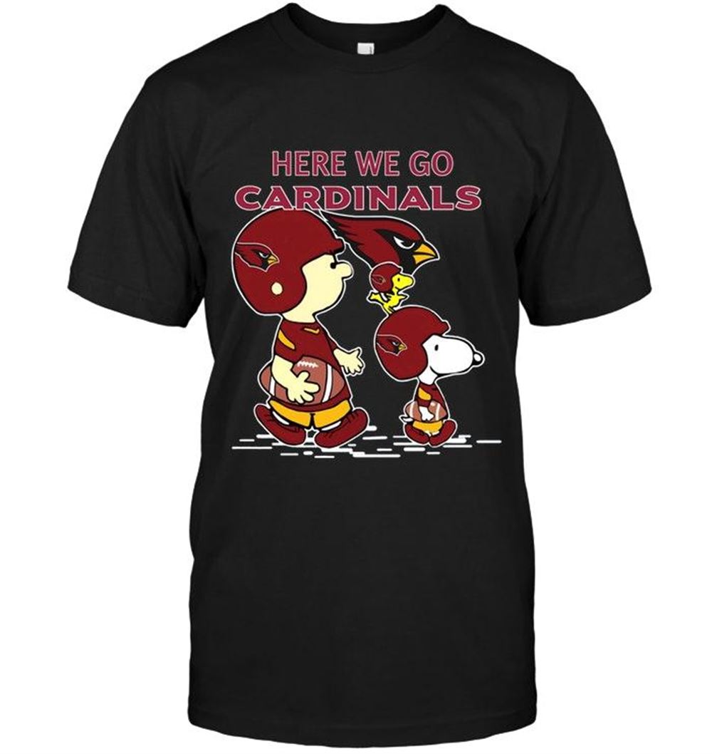 Happy Nfl Arizona Cardinals Here We Go Arizona Cardinals Snoopy Shirt 