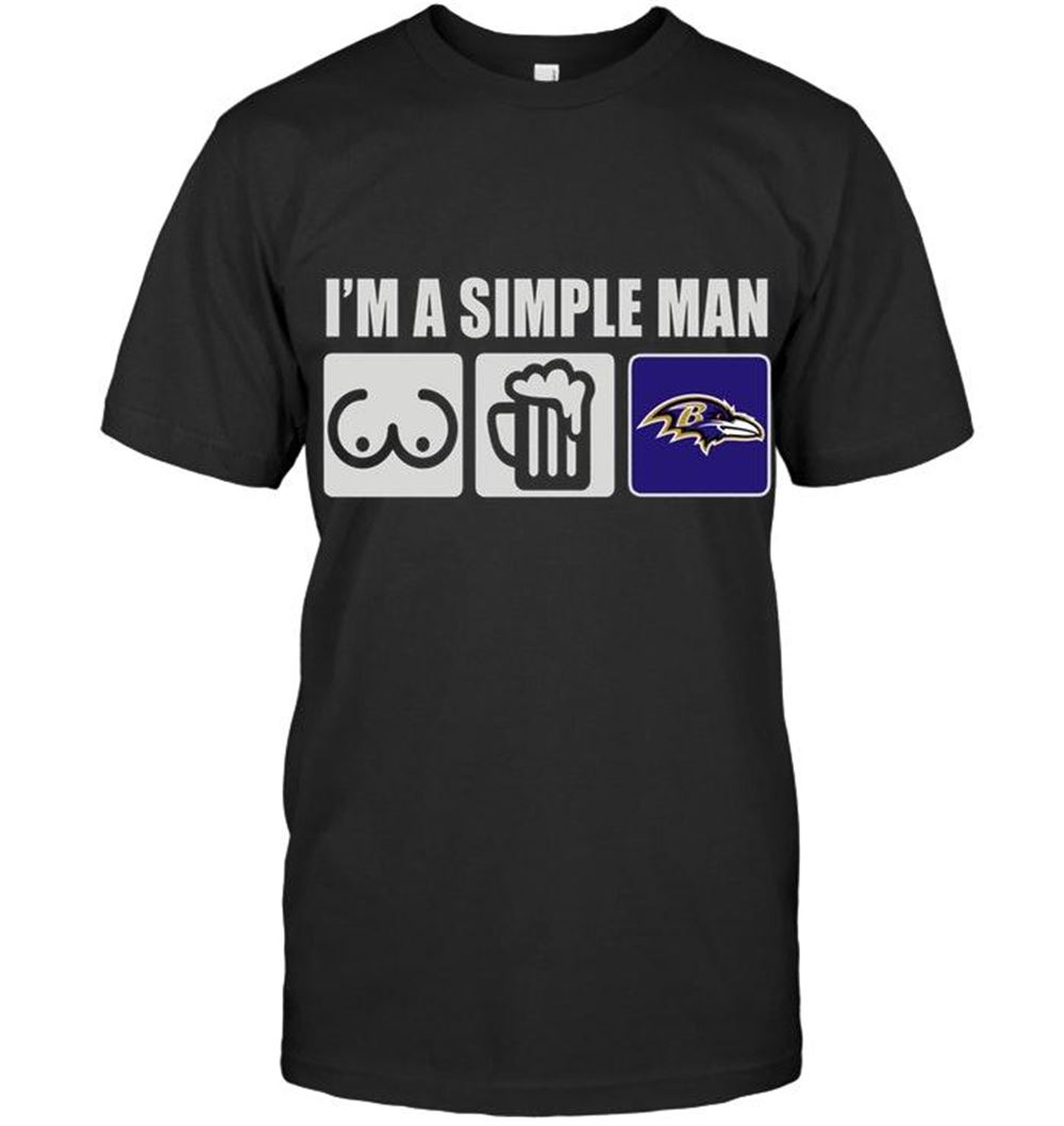 Special Nfl Baltimore Ravens Im Simple Man Loves Bobs Beer Baltimore Ravens Fan Shirt 
