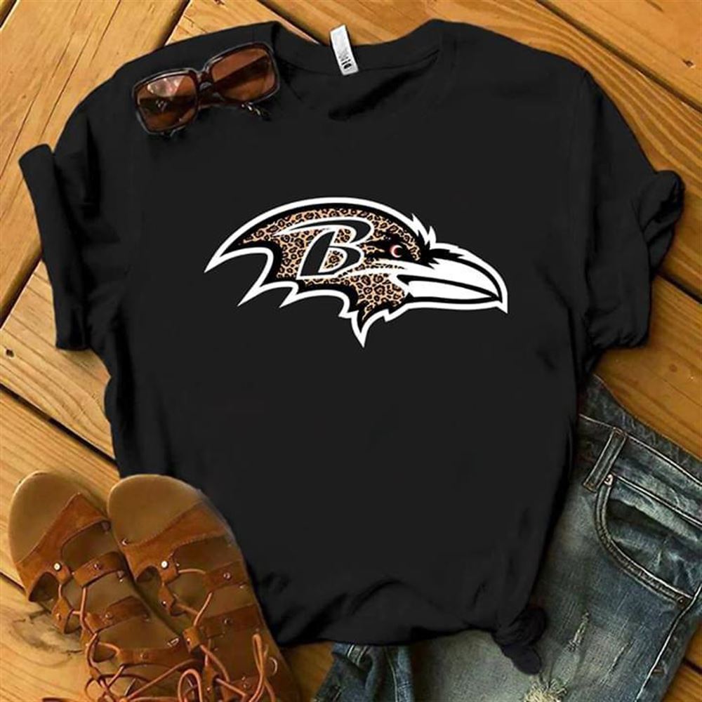 Amazing Nfl Baltimore Ravens Leopard Pattern T Shirt 