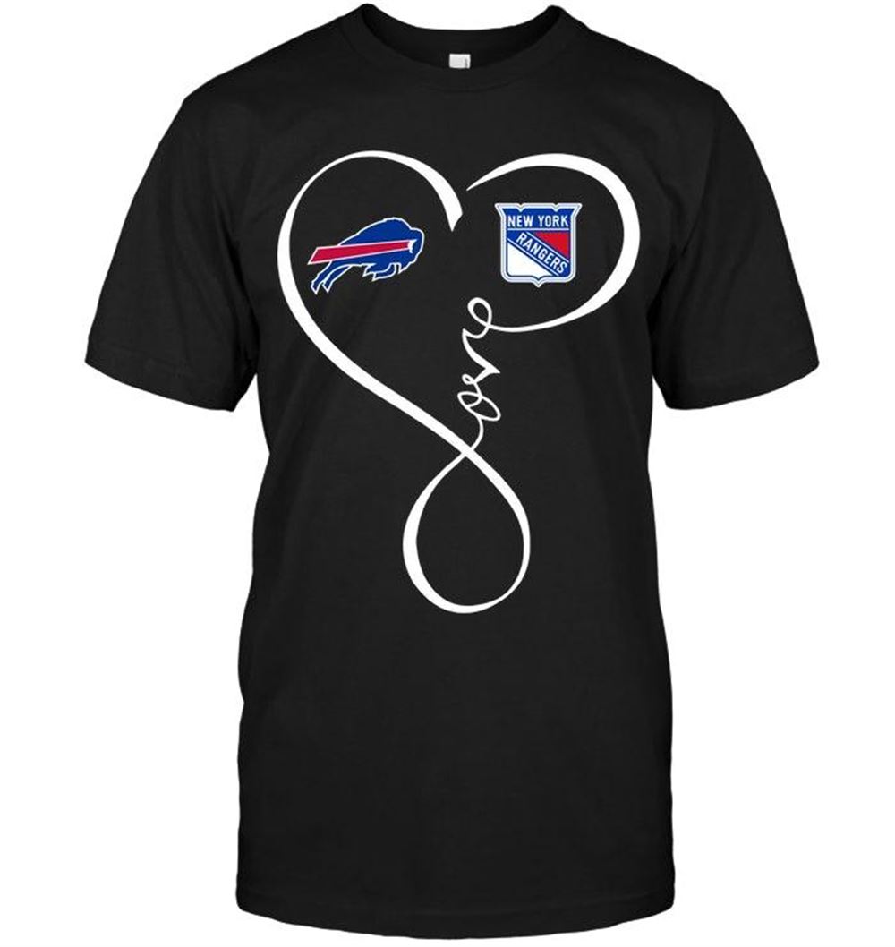 Promotions Nfl Buffalo Bills New York Rangers Love Heart Shirt 