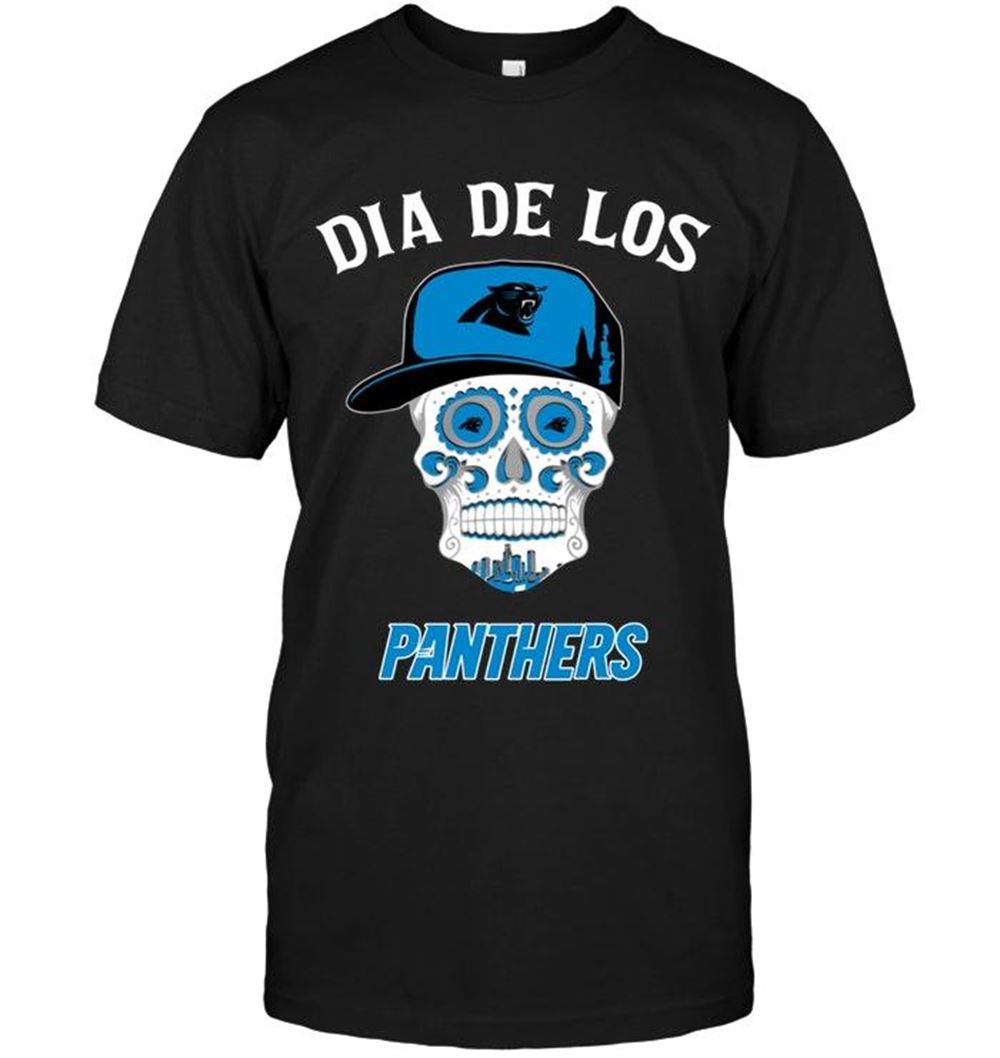 High Quality Nfl Carolina Panthers Dia De Los Carolina Panthers Sugar Skull Poco Loco Shirt 