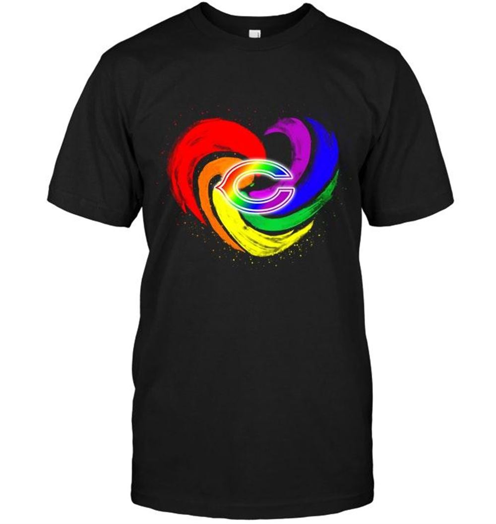 Interesting Nfl Chicago Bears Lgbt Tornado Heart Shirt 
