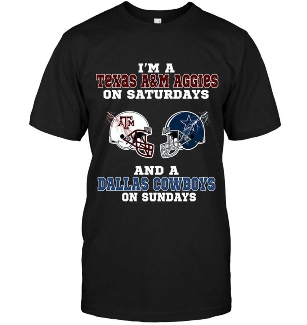Gifts Nfl Dallas Cowboys Im Texas A M Aggies On Saturdays And Dallas Cowboys On Sundays Shirt 2 