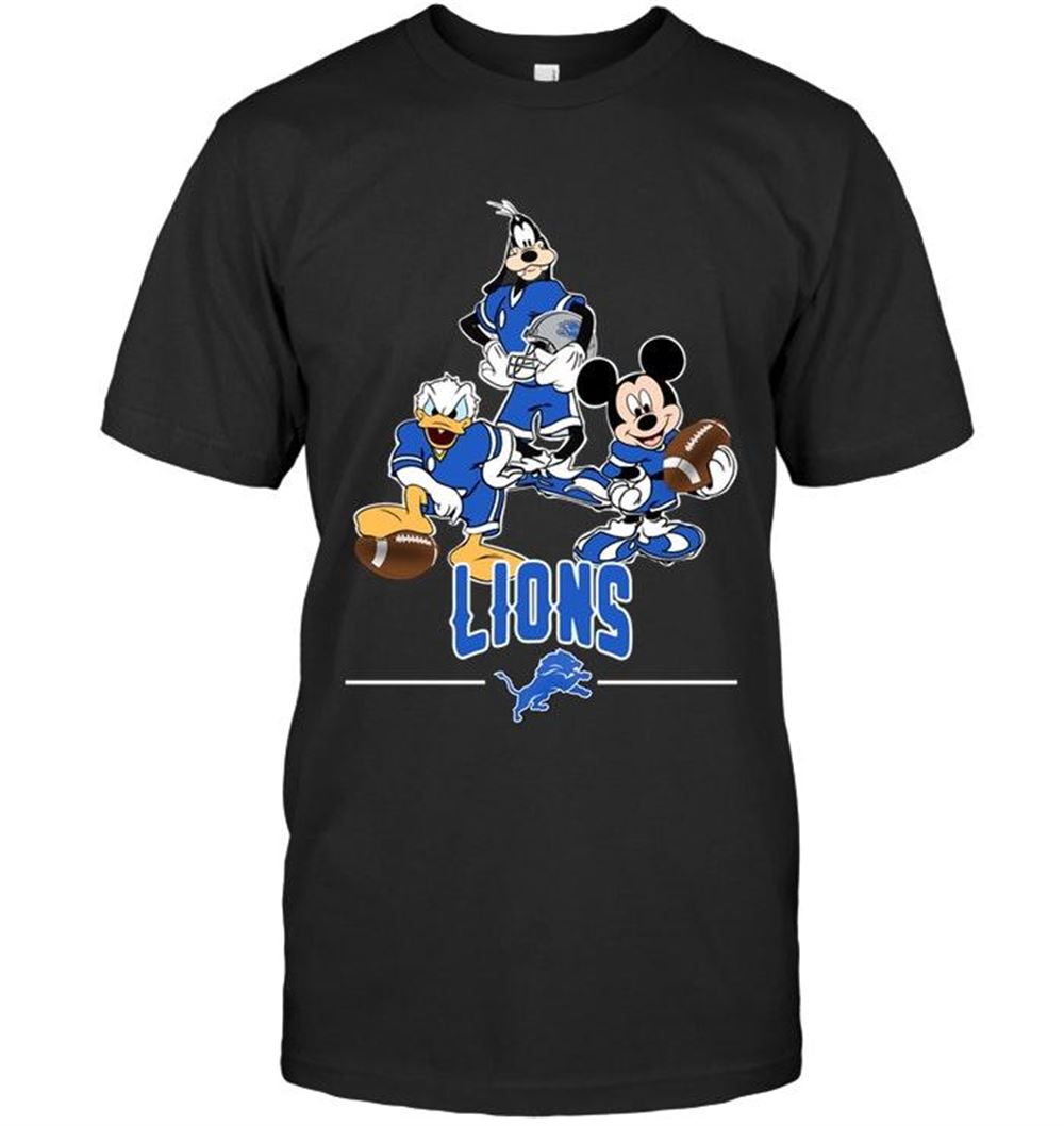 Interesting Nfl Detroit Lions Mickey Donald Goofy Fan Shirt 