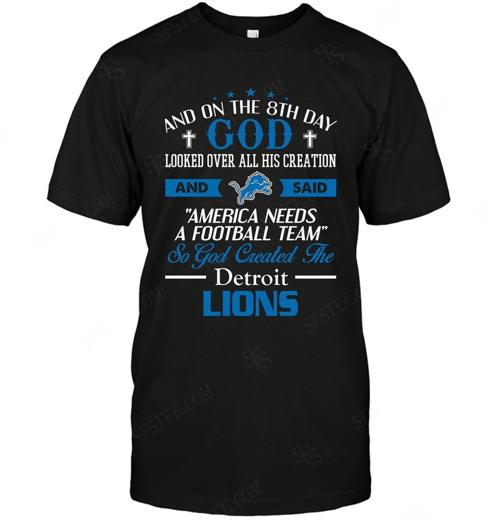 Special Nfl Detroit Lions On The 8th Day God Created My Team 