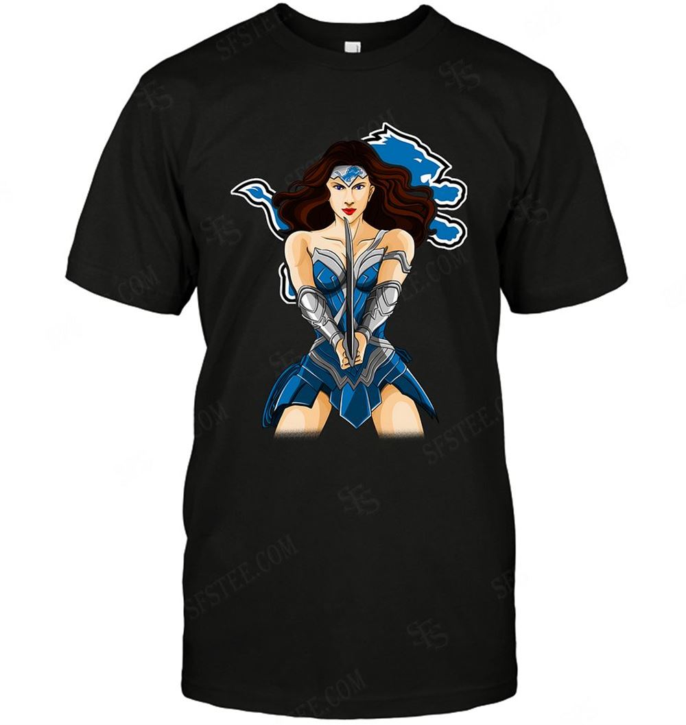 Happy Nfl Detroit Lions Wonderwoman Dc Marvel Jersey Superhero Avenger 