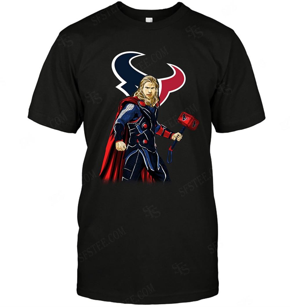 Awesome Nfl Houston Texans Thor Dc Marvel Jersey Superhero Avenger 