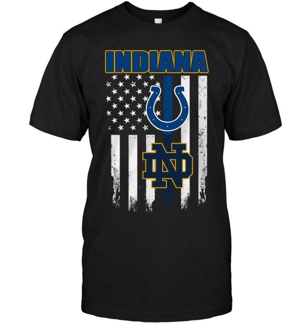 Attractive Nfl Indianapolis Colts Indiana Indianapolis Colts Notre Dame Fighting Irish American Flag Shirt 