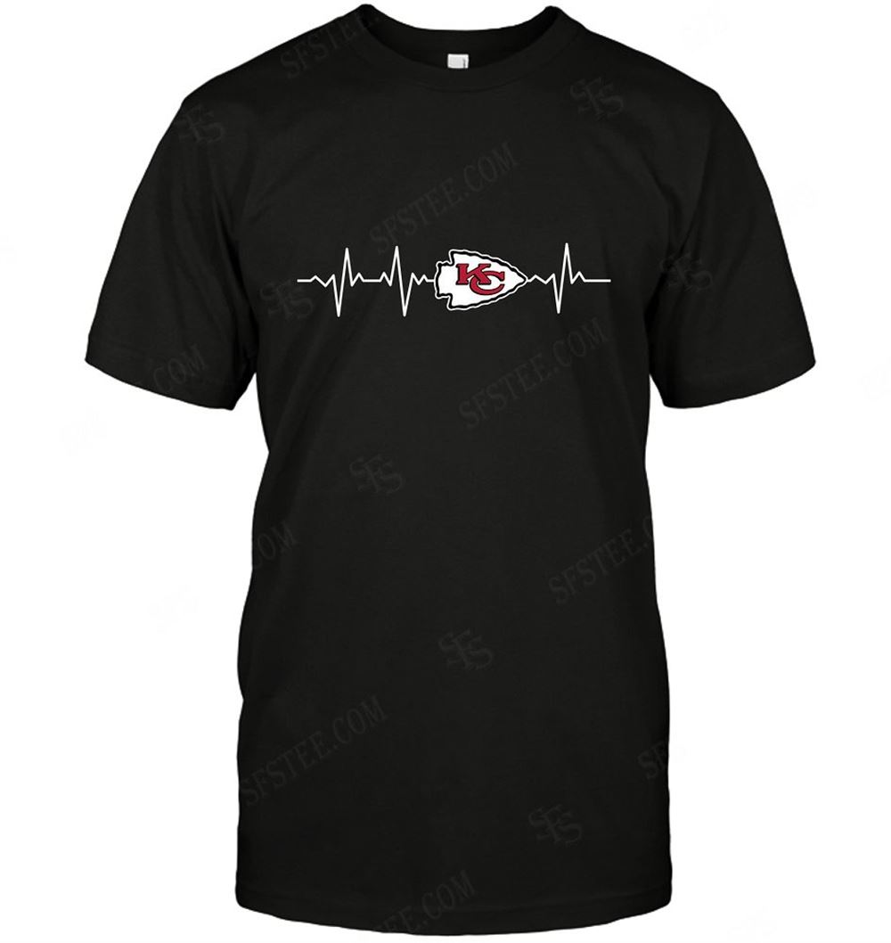 High Quality Nfl Kansas City Chiefs Heartbeat With Logo 