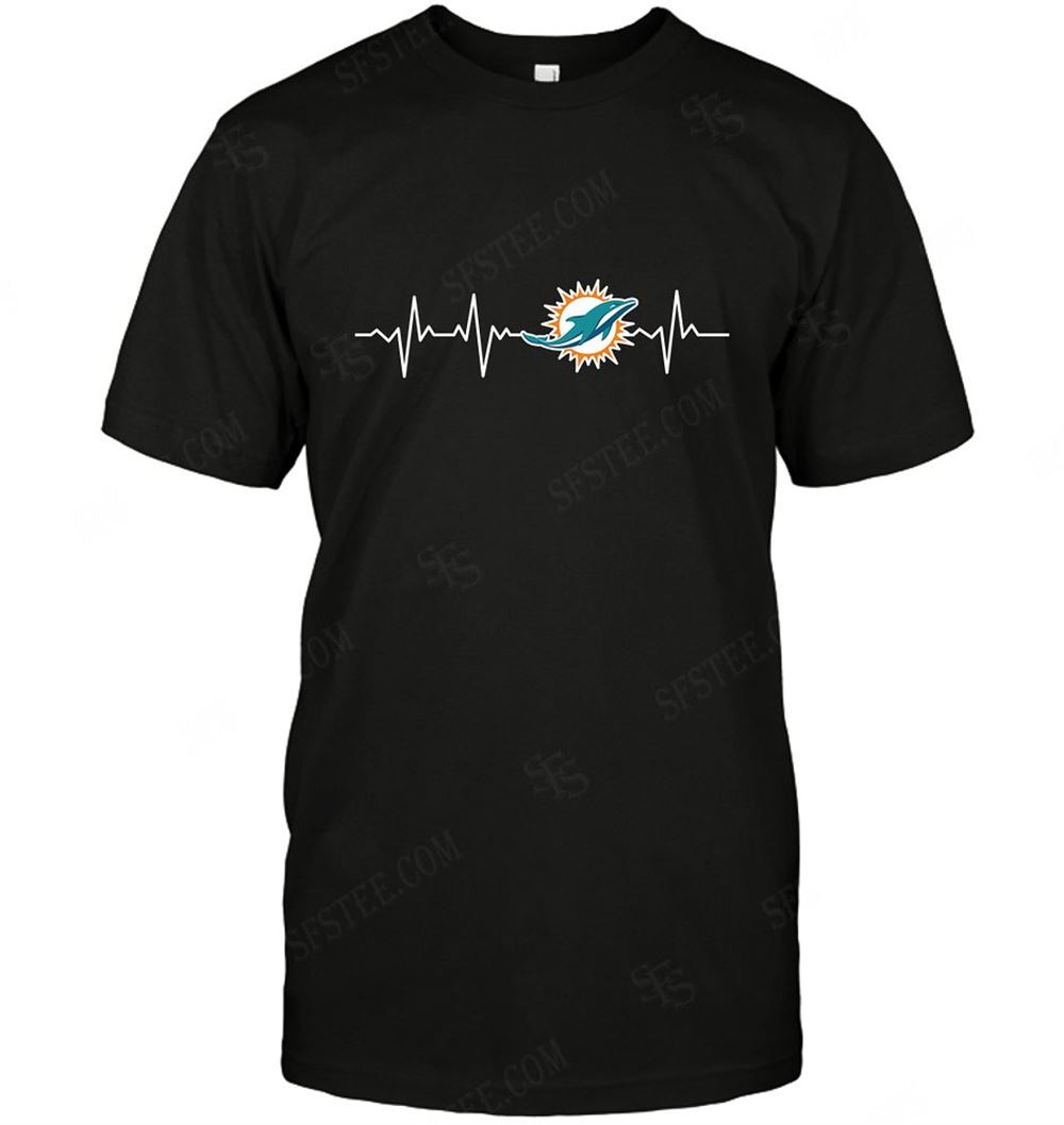 Best Nfl Miami Dolphins Heartbeat With Logo 