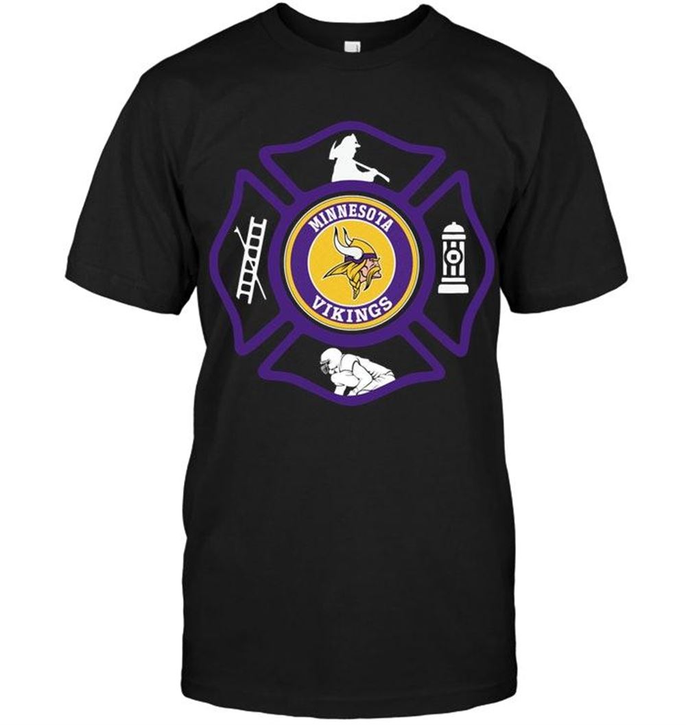 Awesome Nfl Minnesota Vikings Firefighter Shirt 