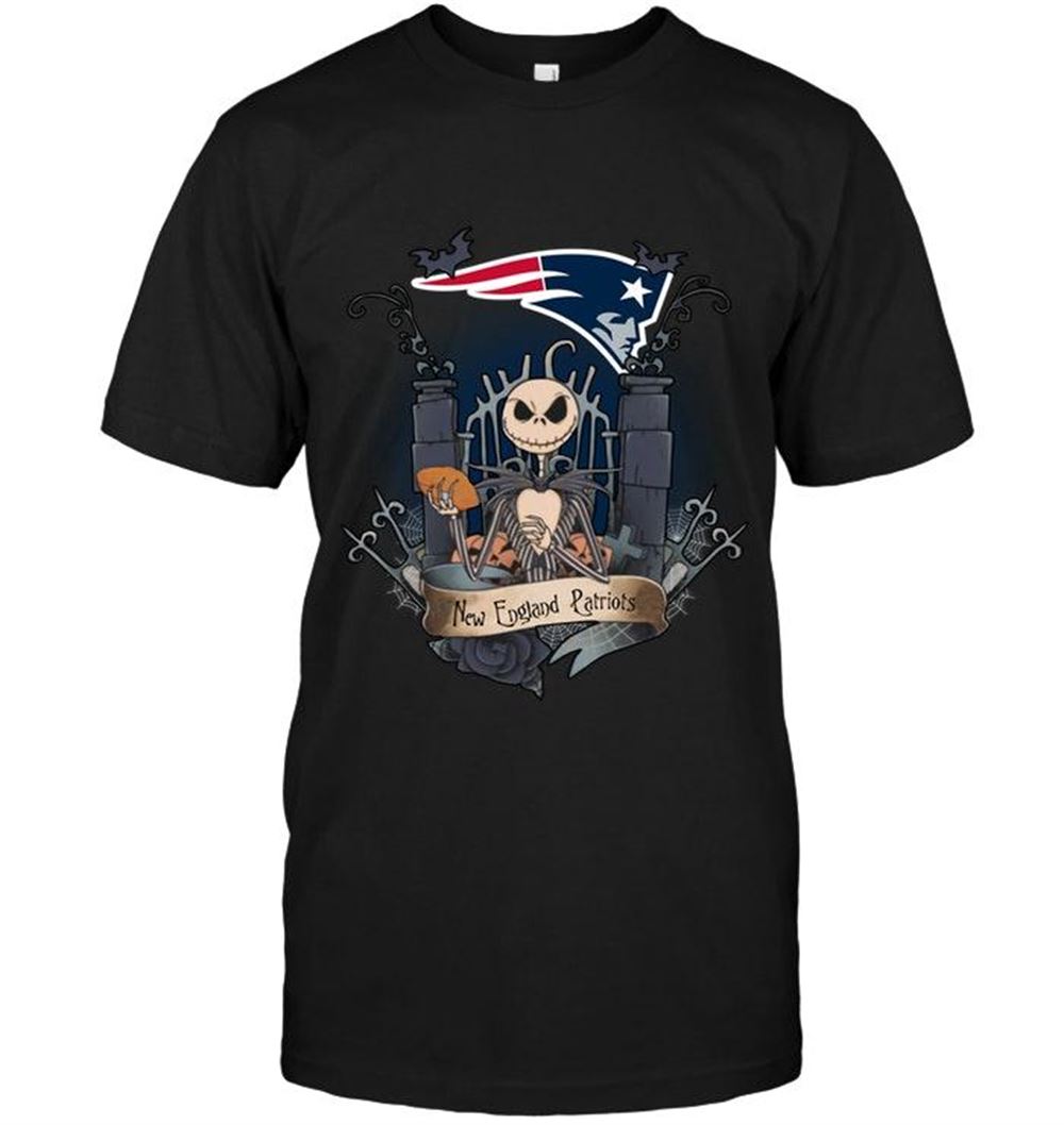 Amazing Nfl New England Patriots Jack Skellington Shirt Black 