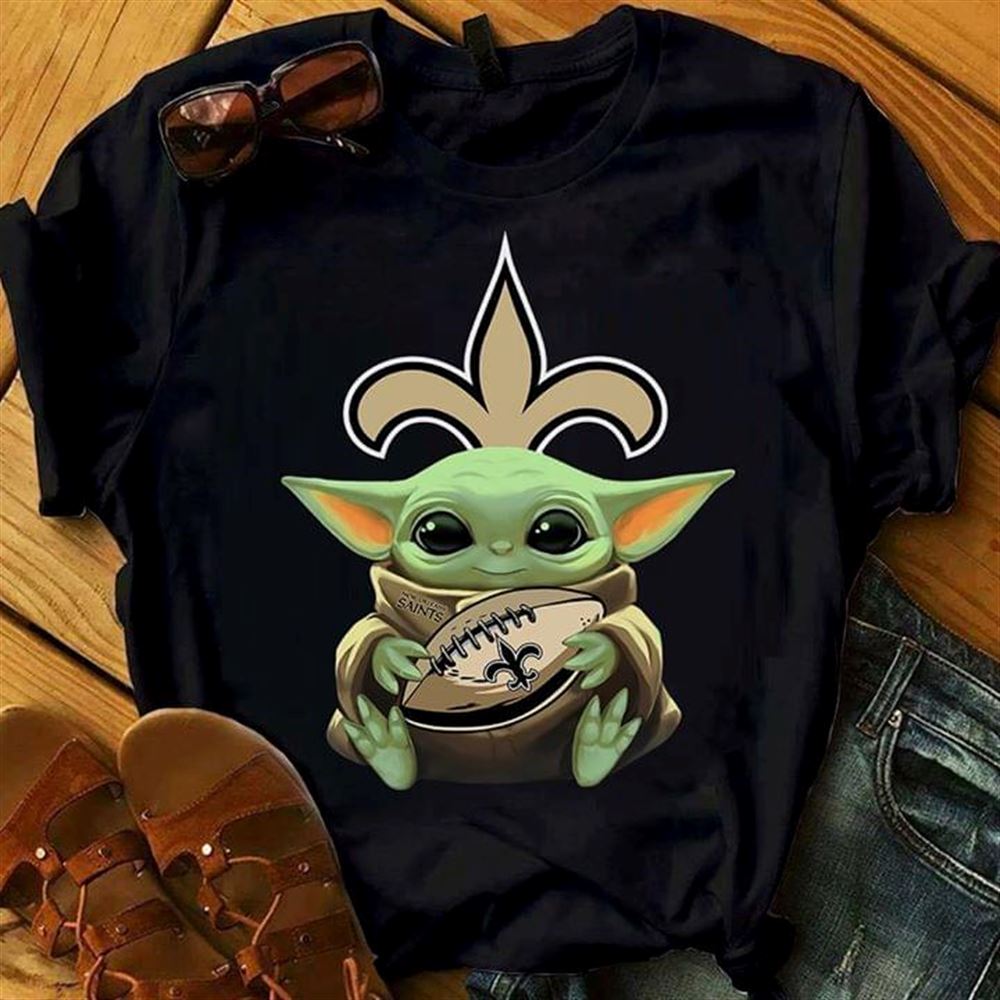 Interesting Nfl New Orleans Saints Baby Yoda New Orleans Saints The Mandalorian Star Wars Fan Tshirt Hoodie Up To 5xl 