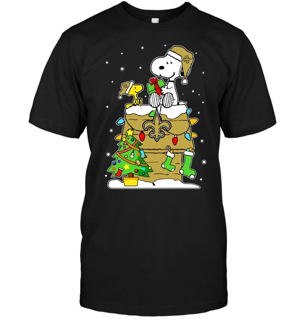 Best Nfl New Orleans Saints Snoopy Woodstock Christmas 