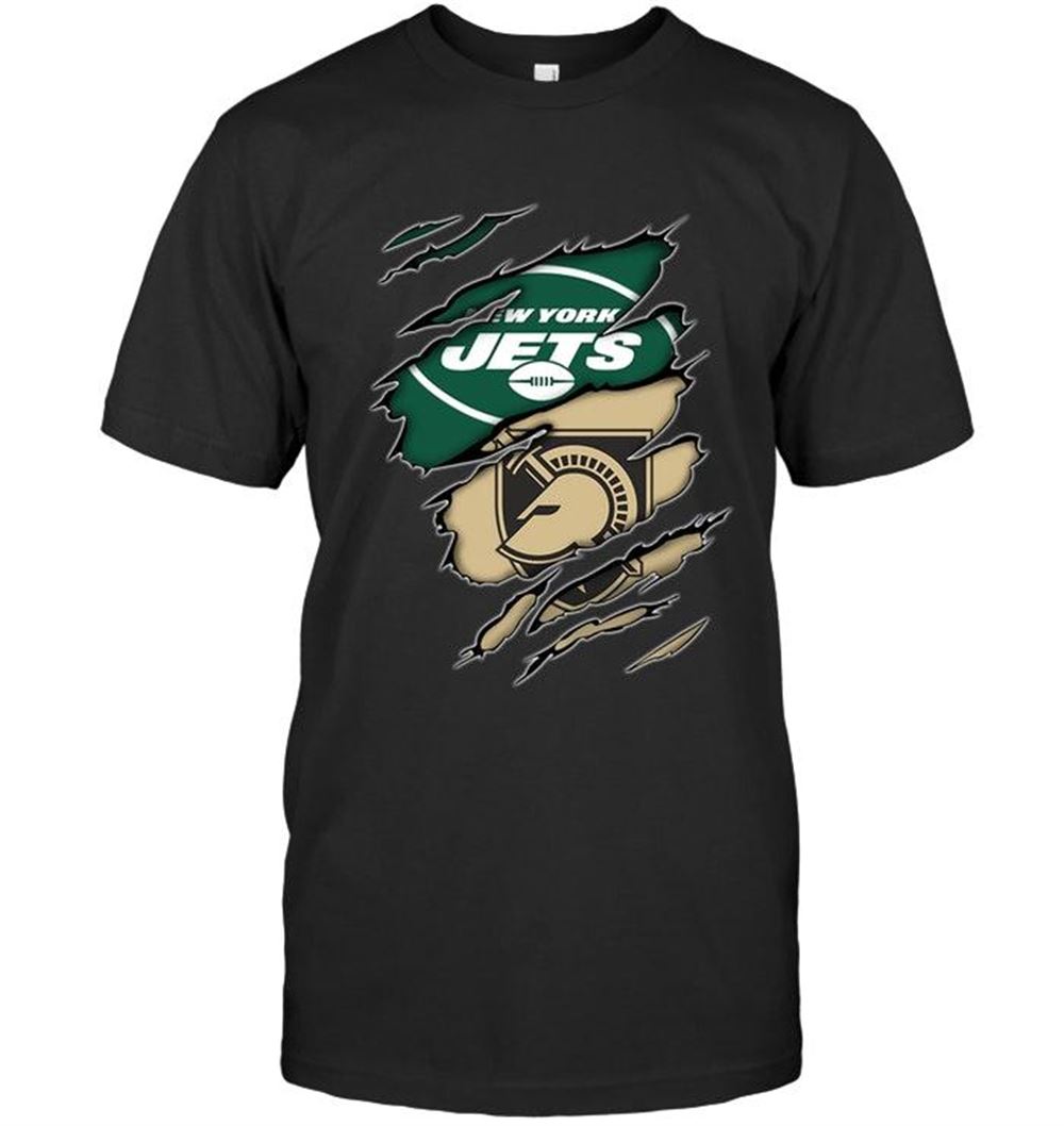 Interesting Nfl New York Jets And Army Black Knights Layer Under Ripped Shirt 