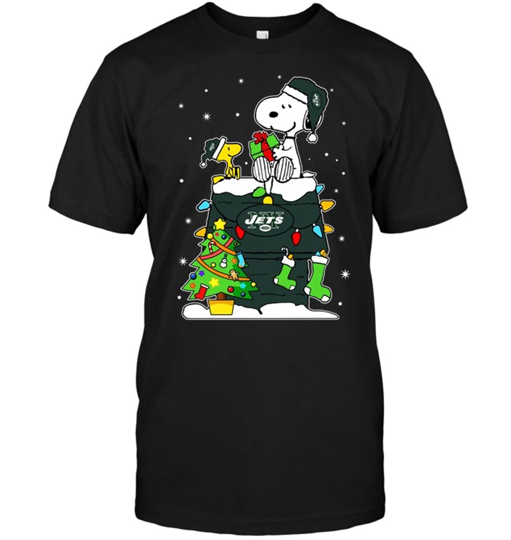 Awesome Nfl New York Jets Snoopy Woodstock Christmas 