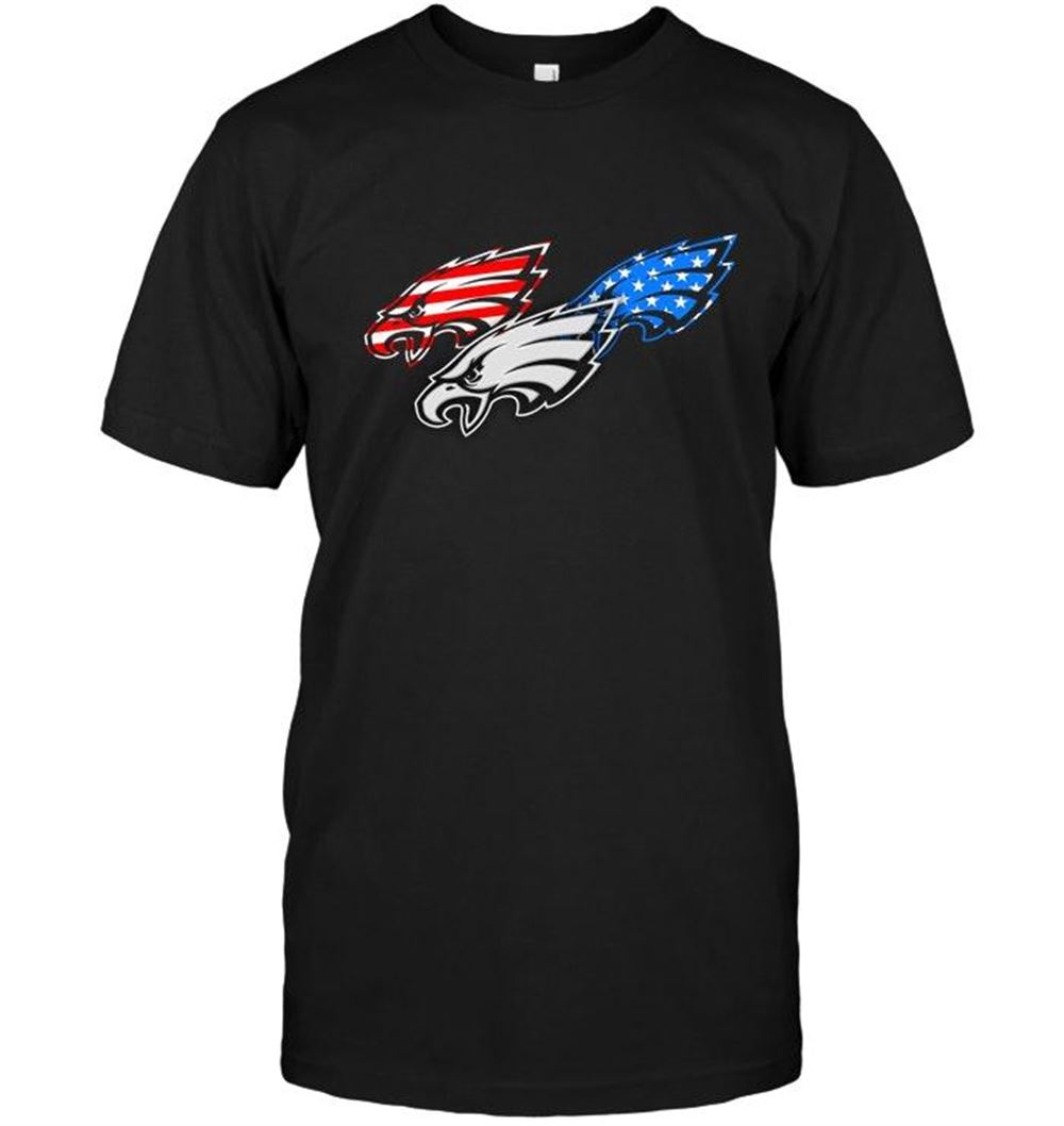 Gifts Nfl Philadelphia Eagles 4th July Independence Day American Flag Shirt White 