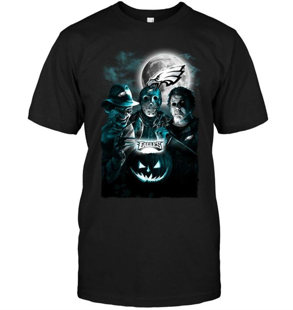 Interesting Nfl Philadelphia Eagles Halloween Freddy Krueger Jason Michael Myers Fan Shirt 