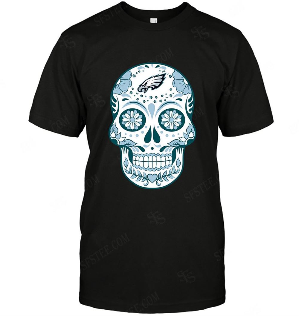 Promotions Nfl Philadelphia Eagles Skull Rock With Flower 