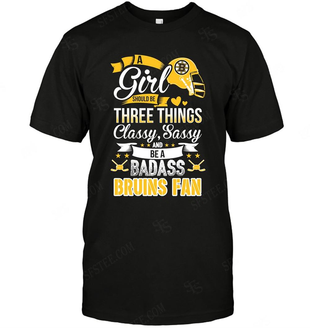 Gifts Nhl Boston Bruins A Girl Should Be Three Things 